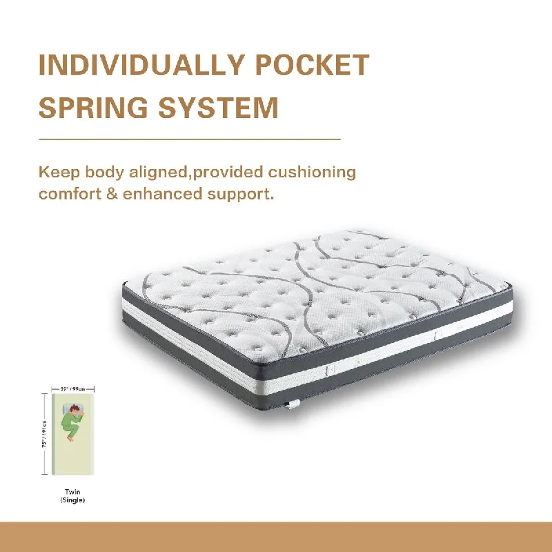 12'' Hybrid Pocket Spring Mattress