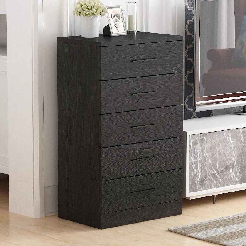 5-drawer Nightstand Bedroom Storage Cabinet