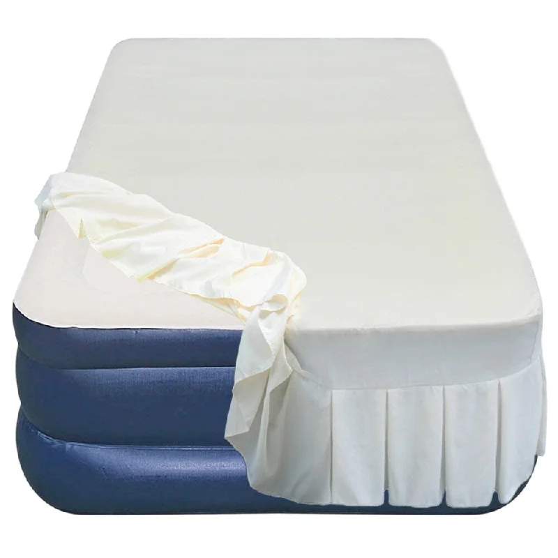 Airtek Twin Flocked top Airbed with Skirted Sheet