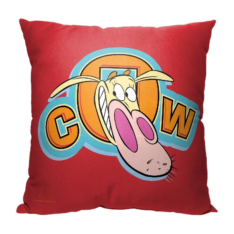 Cartoon Network Cow and Chicken Cow 18 Inch Throw Pillow