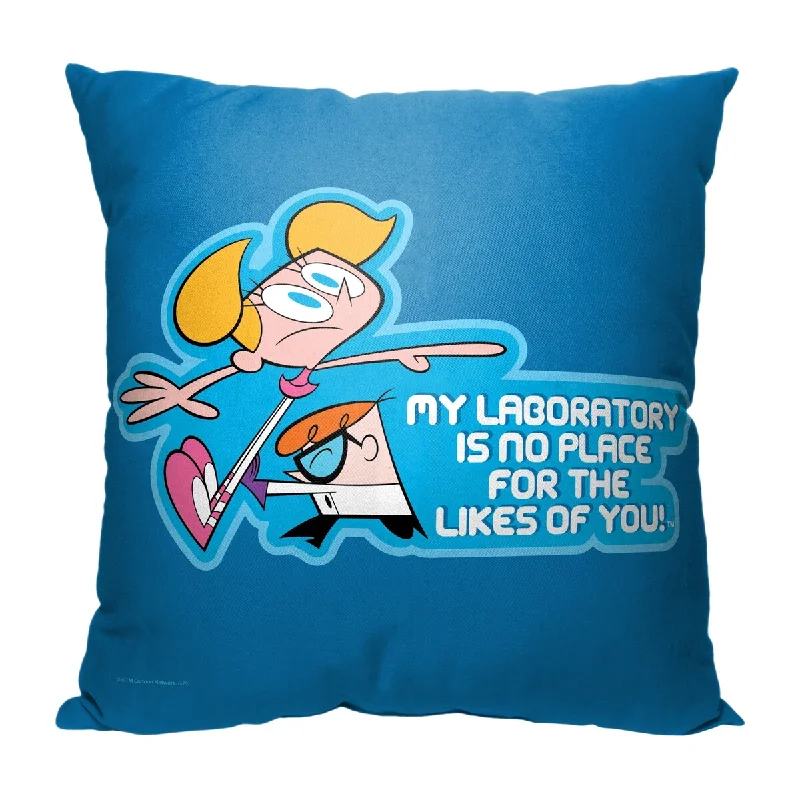 Cartoon Network Dexter's Lab Not Welcome 18 Inch Throw Pillow