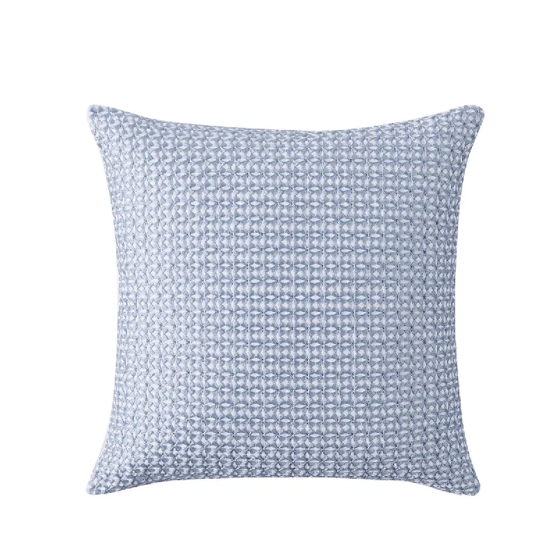 Charisma Meribel Embroidered 20" Square Decorative Pillow - Blue