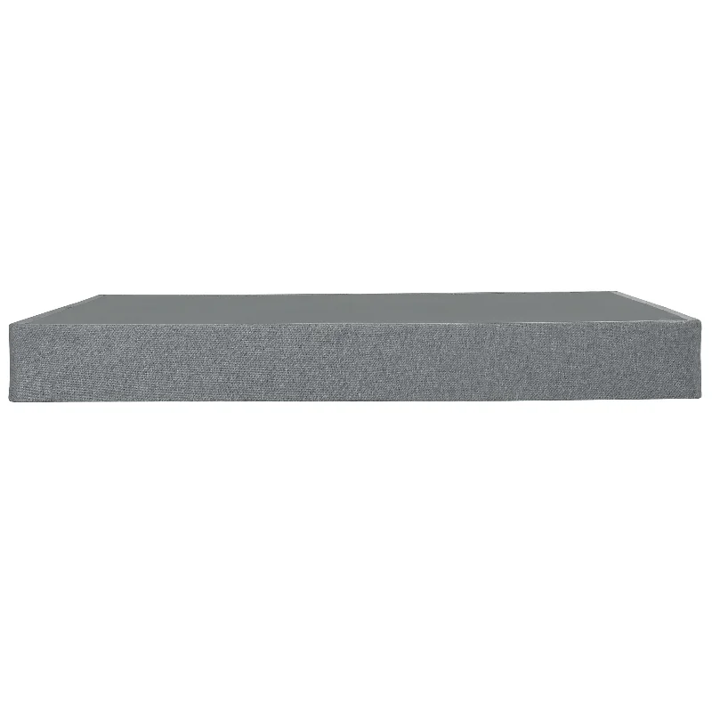 Contemporary 9 in. Foldable Metal Mattress Foundation Box Spring, Gray