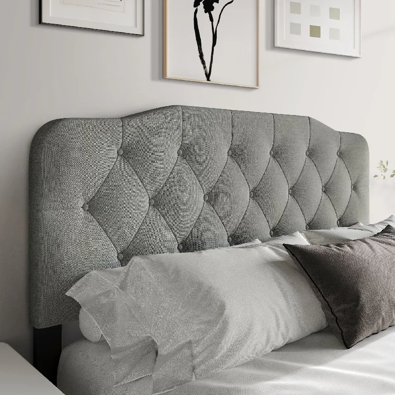 CraftPorch Elegant Button-Tufted Upholstered Headboard