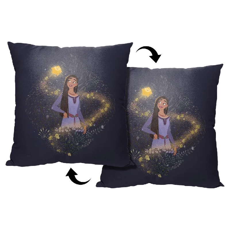 Disney Wish Friends Are Magic Printed Throw Pillow - Black