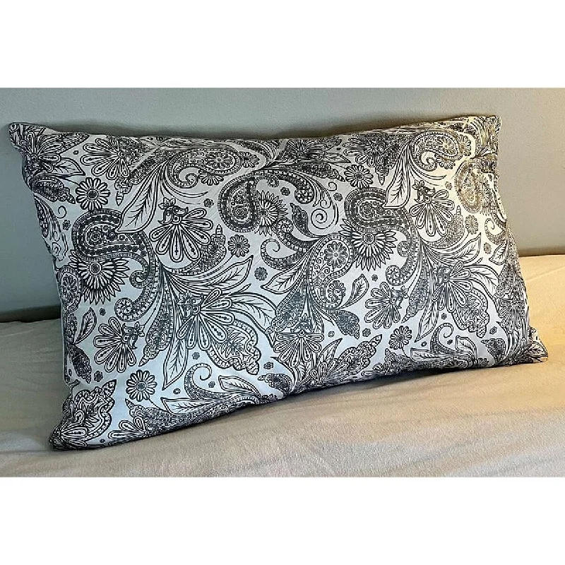 Dr Pillow Paisley Pillow - White / Blue