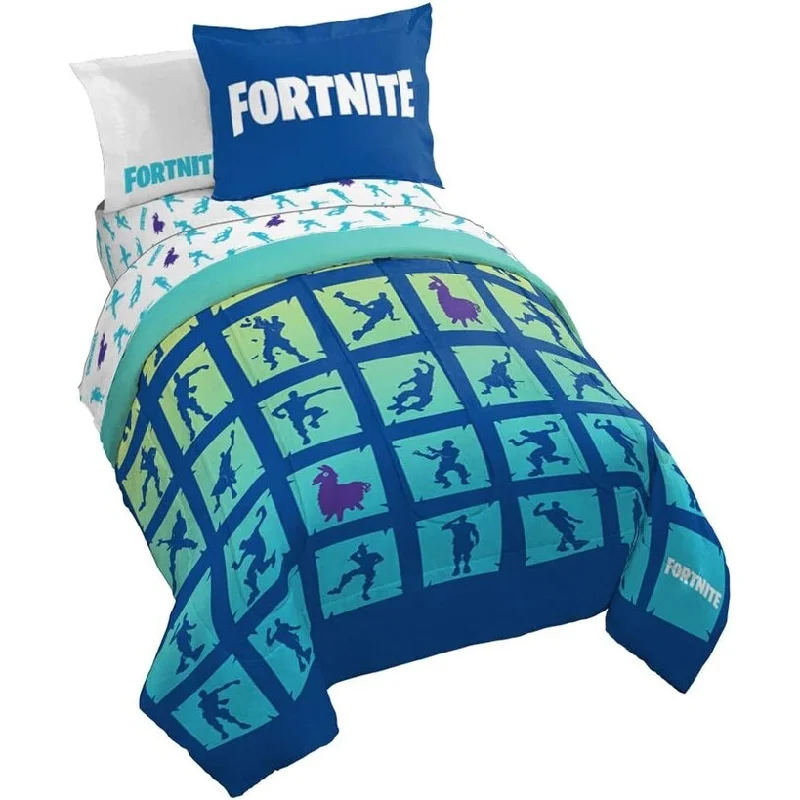 Fortnite Boogie Bomb Gaming Bed Set, 100% Microfiber, Super Soft