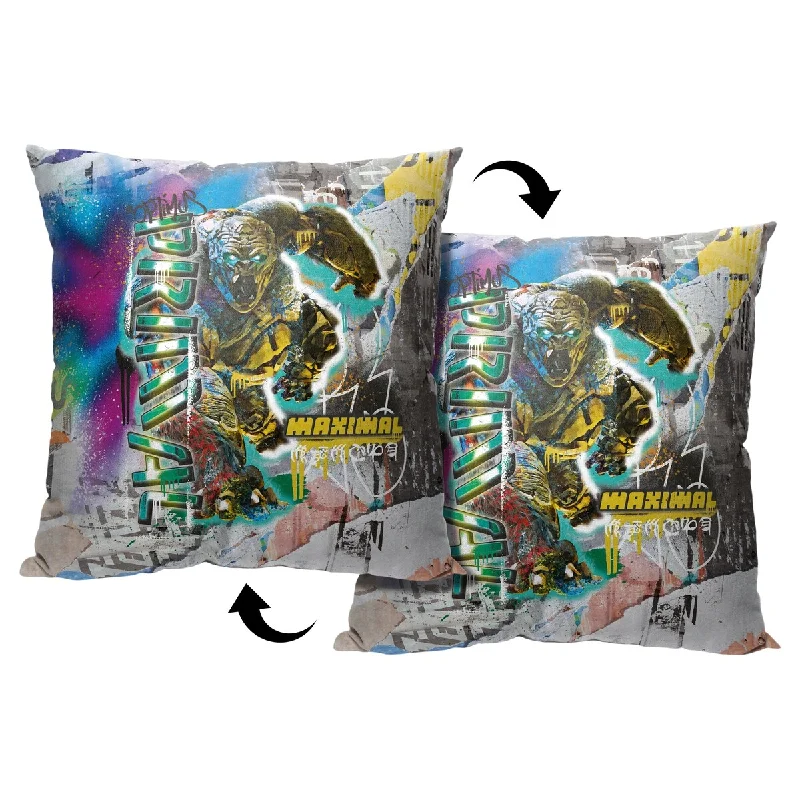 Hasbro Transformers: Rise of the Beasts Brooklyn Maximal Printed Throw Pillow - White