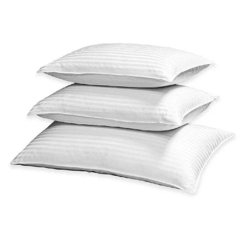 Hotel Grand 500 Thread Count Damask Silk/Cotton Down Pillow - White