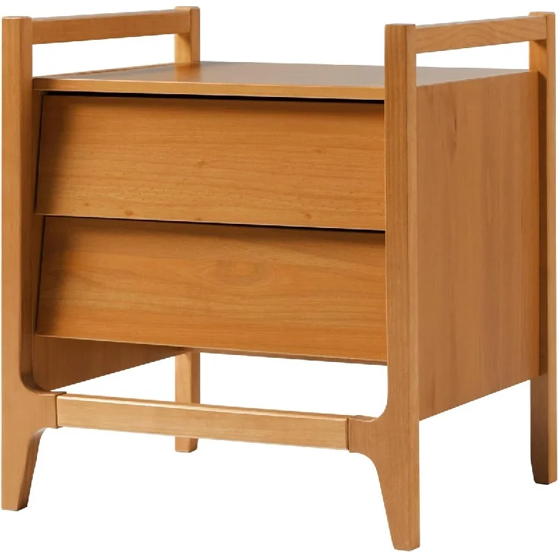 Leif Scandi Angled Drawer-Face Nightstand 18.63" W x 21" L x 24" H