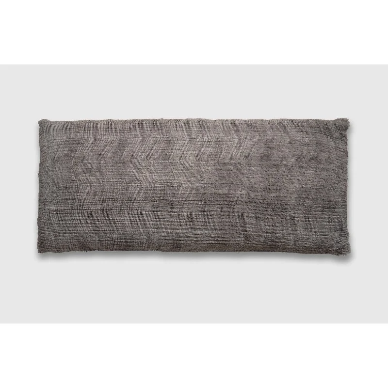 London Fog Textured Faux Fur Body Pillow - Grey