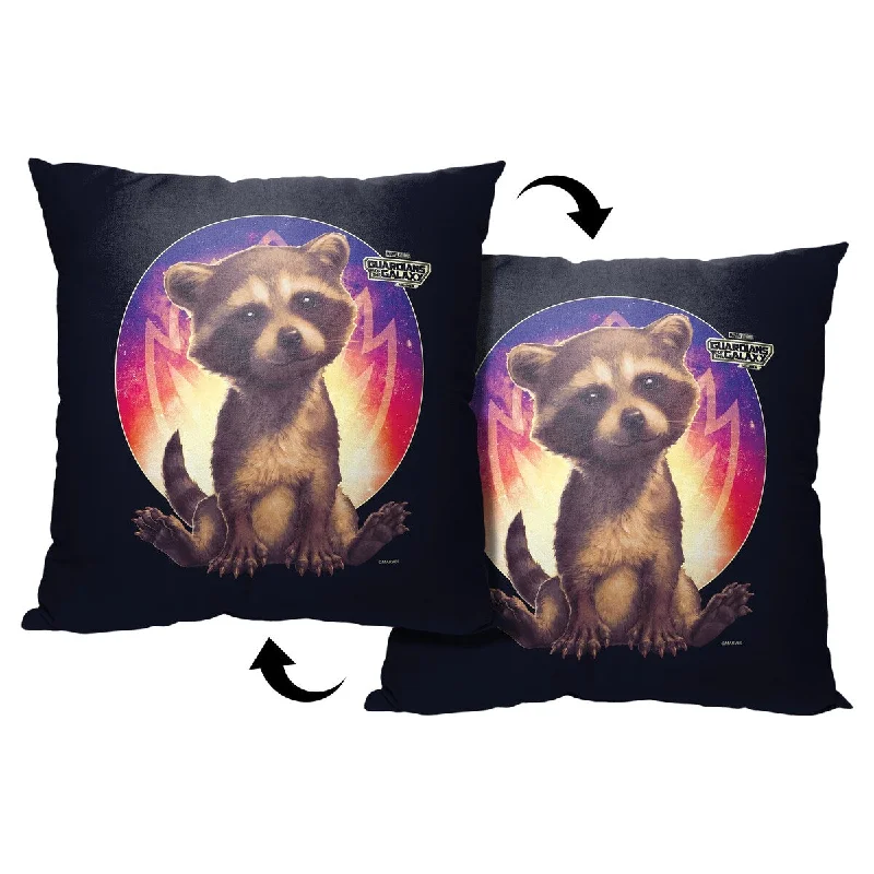 Marvel Guardians of the Galaxy 3 Baby Rocket Printed Throw Pillow - Black