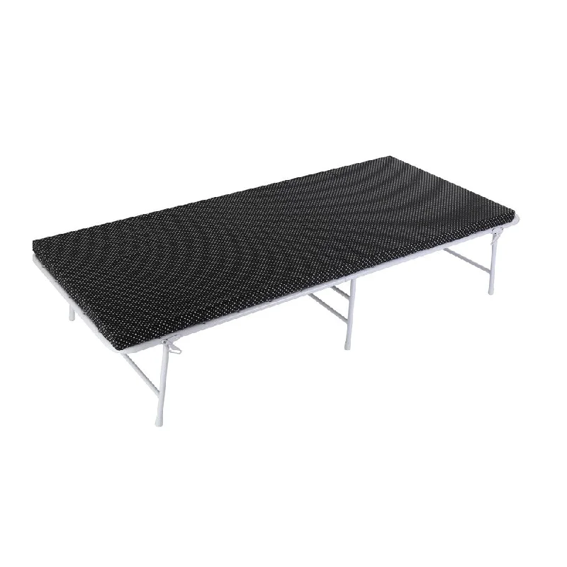 Metal Folding Bed with Mattress and Storage Bag