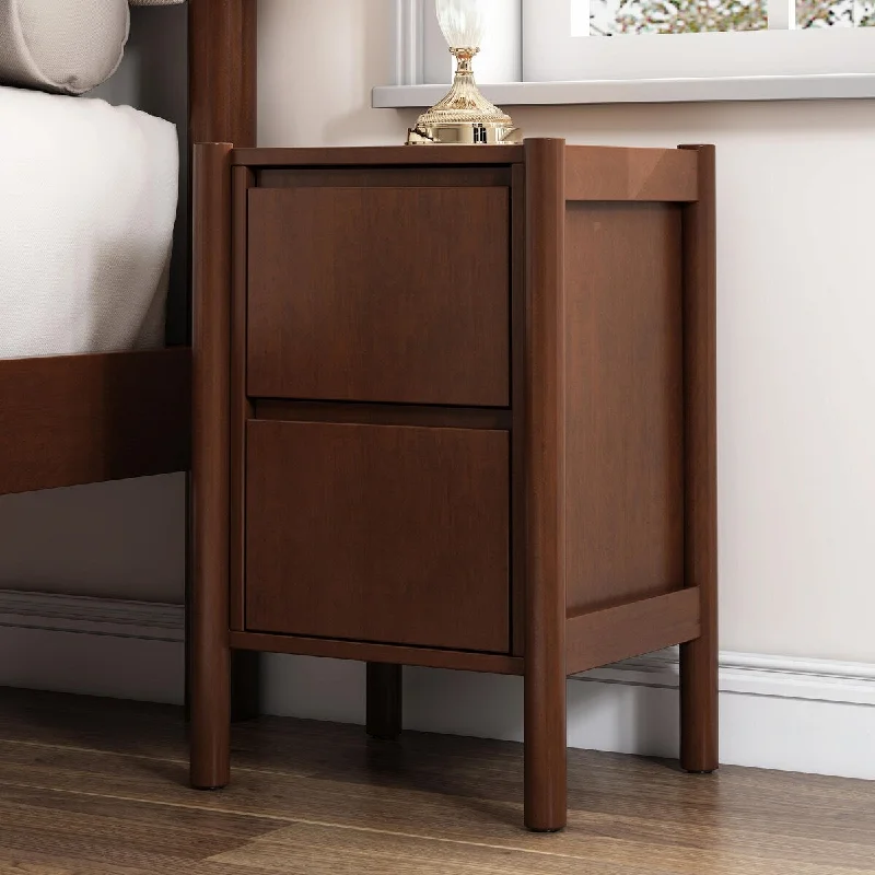 Mid Century Modern 2-Drawer Nightstand