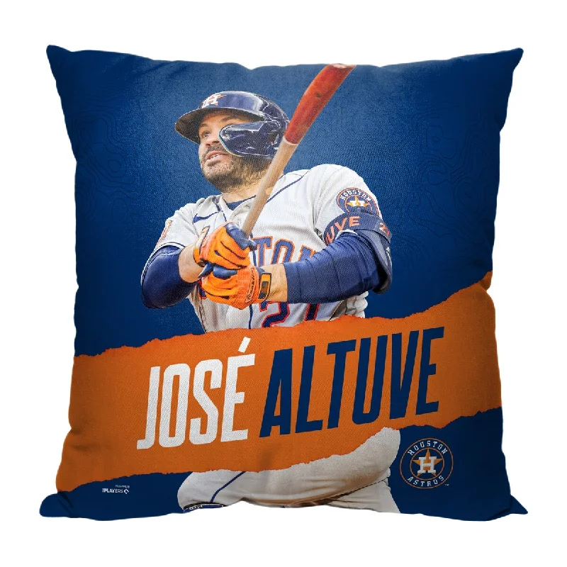 MLB Houston Astros Player Jose Altuve 18 Inch Throw Pillow