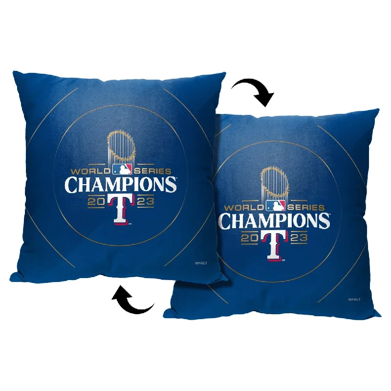 MLB Texas Rangers 2023 World Series Champions Glory 18 Inch Throw Pillow - Blue