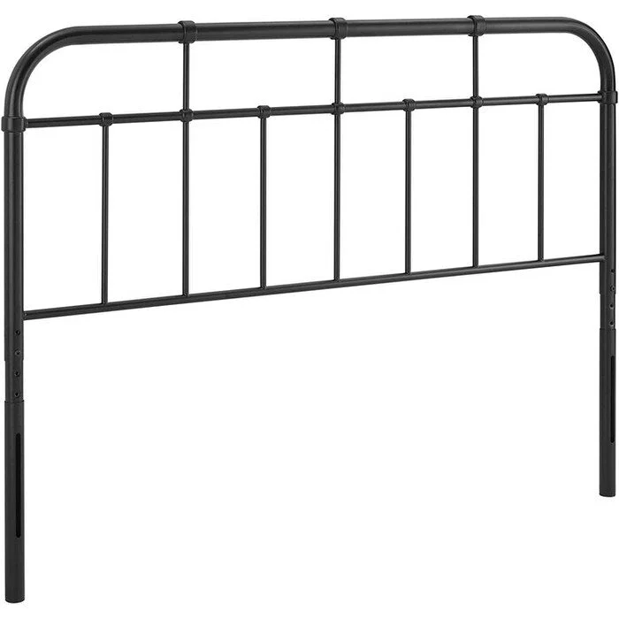 Modern Metal Headboard, Full, Black