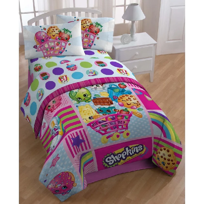 Moose Shopkins Patchwork-style Twin-size 5-piece Bed in a Bag Set