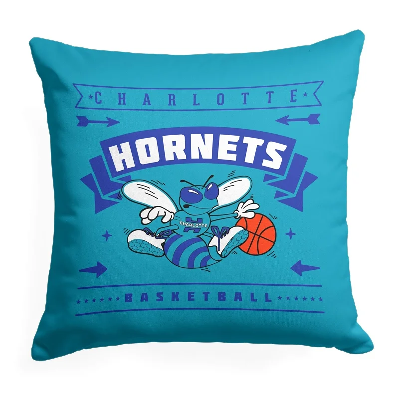 NBA Hardwood Classic Hornets Printed Throw Pillow - Blue