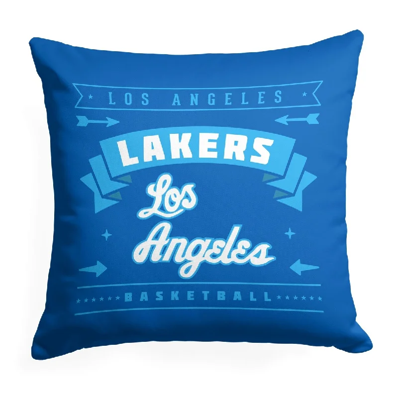 NBA Hardwood Classic Lakers Printed Throw Pillow - Blue