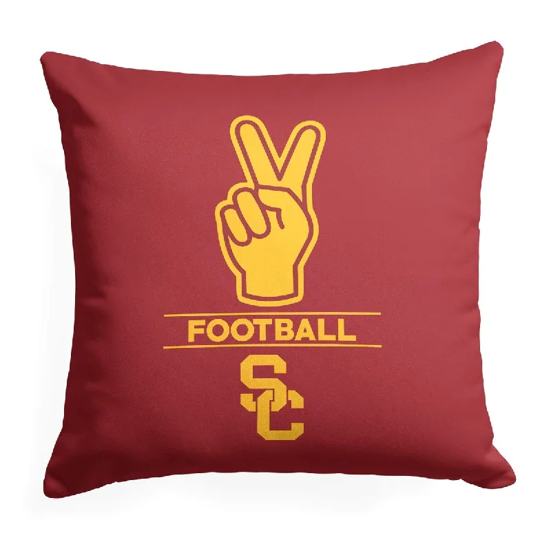 NCAA USC Number 1 Fan Printed Throw Pillow - Red