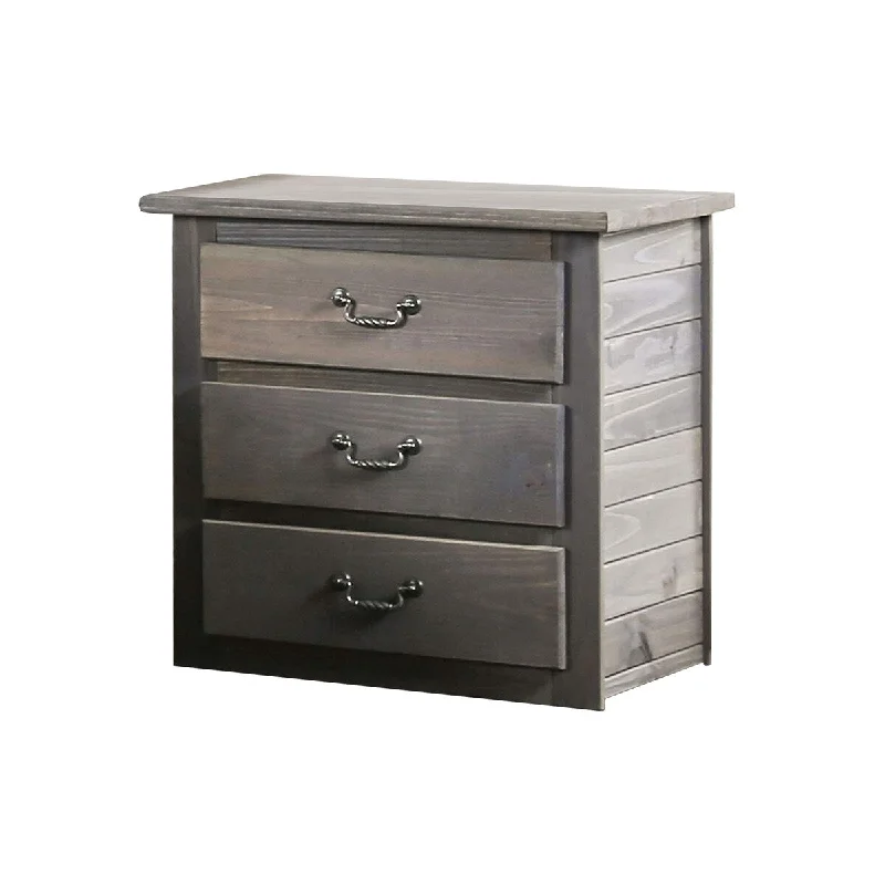 Night Stand with Weathered Exterior, Gray