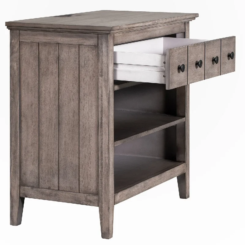 Nightstand with Drawer and Open Shelves