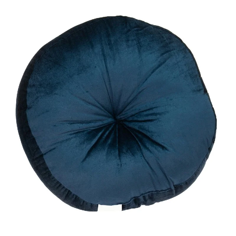 Parkland Collection Dorte Transitional Round Navy Floor Pillow