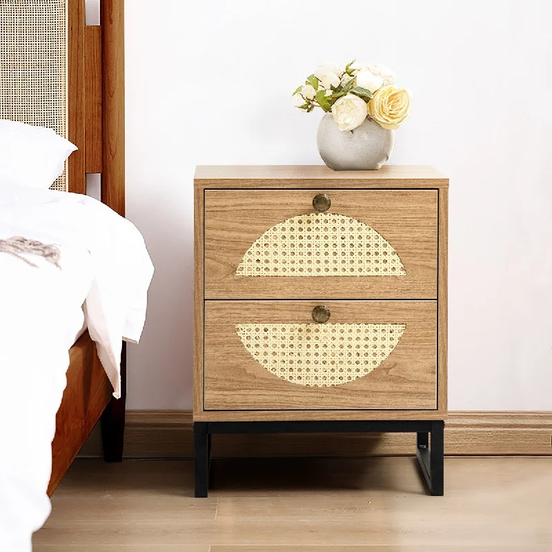 Perfect 2-drawer Nightstand, Stream Lined Silhouette