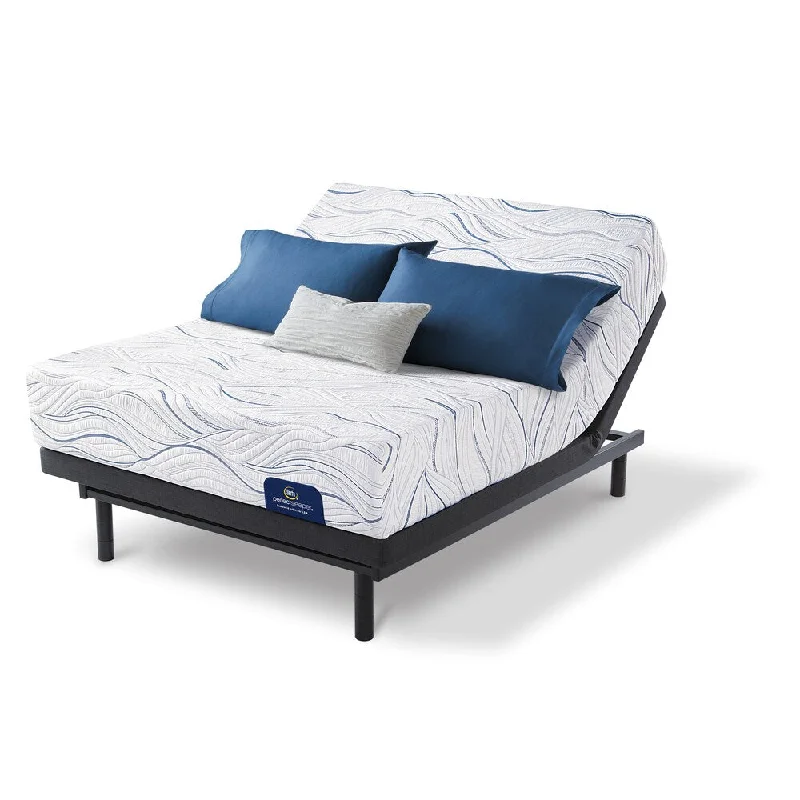 Serta 13-inch Shimmering Full-size Mattress Set with Adjustable Base