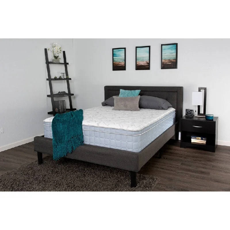 Shanna Blue and Off-White 12" Queen Mattress