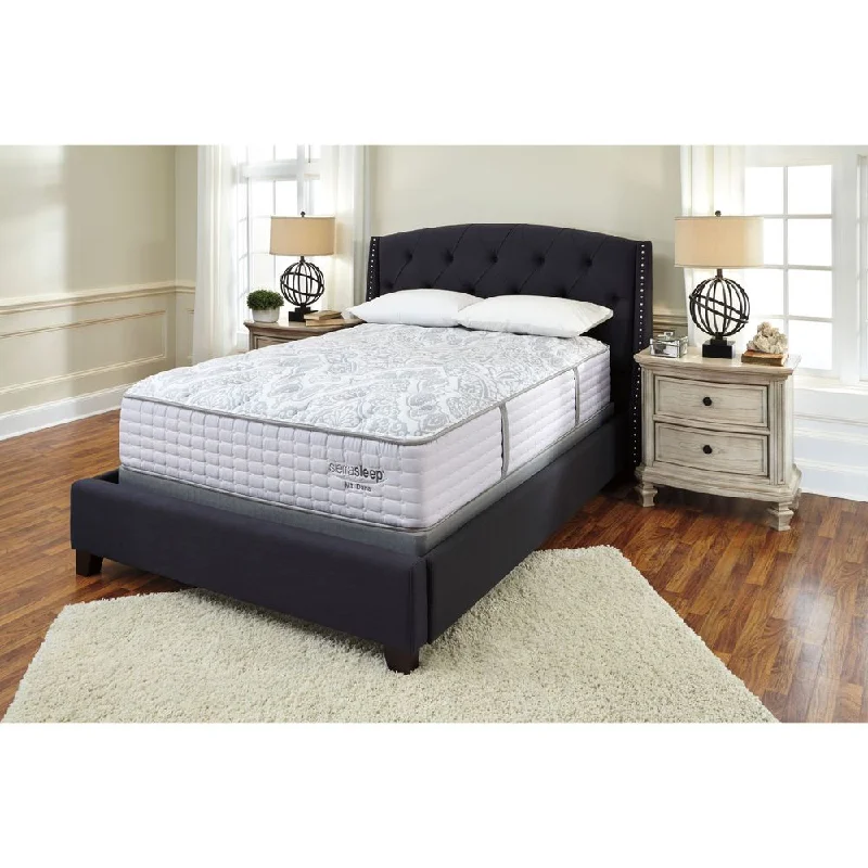 Sierra Sleep Mattresses by Ashley Mount Dana Plush-top Twin-size Mattress and Low-profile Foundation