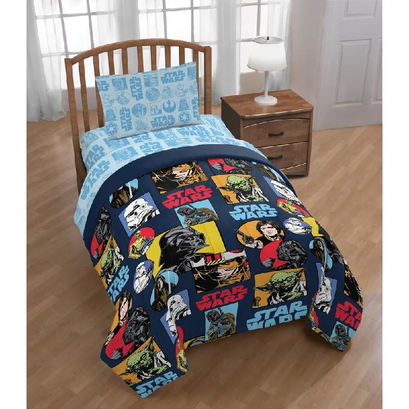 Star Wars Galactic Grid 4 Piece Twin Bed Set