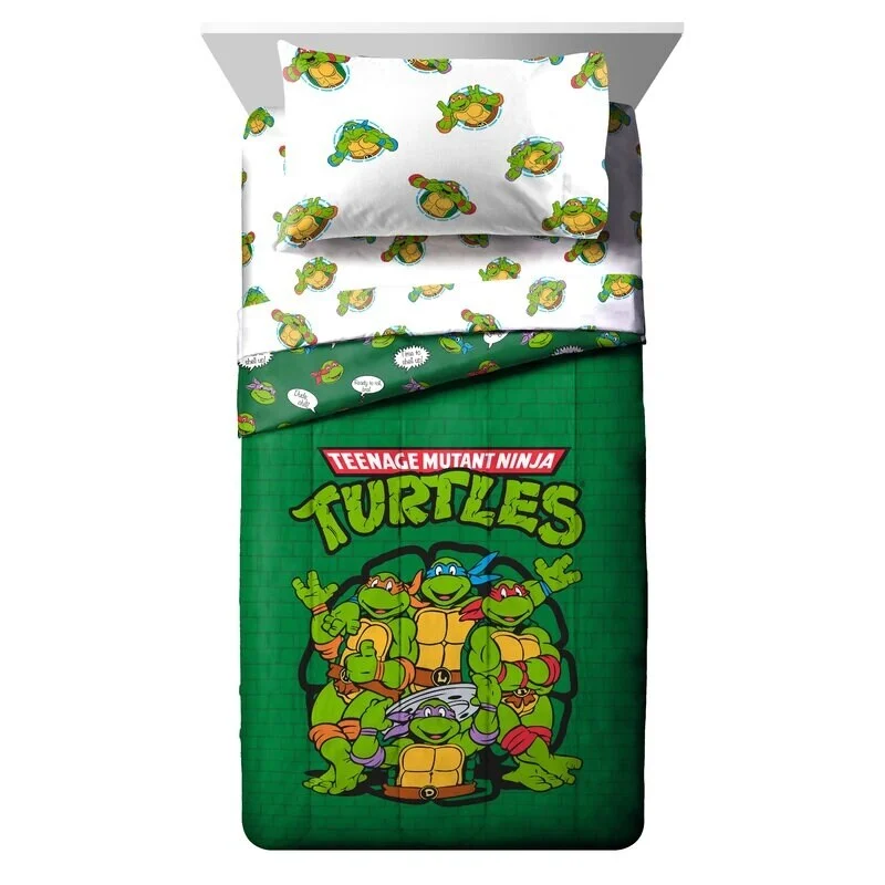 TMNT Green Bricks Full Bed Set