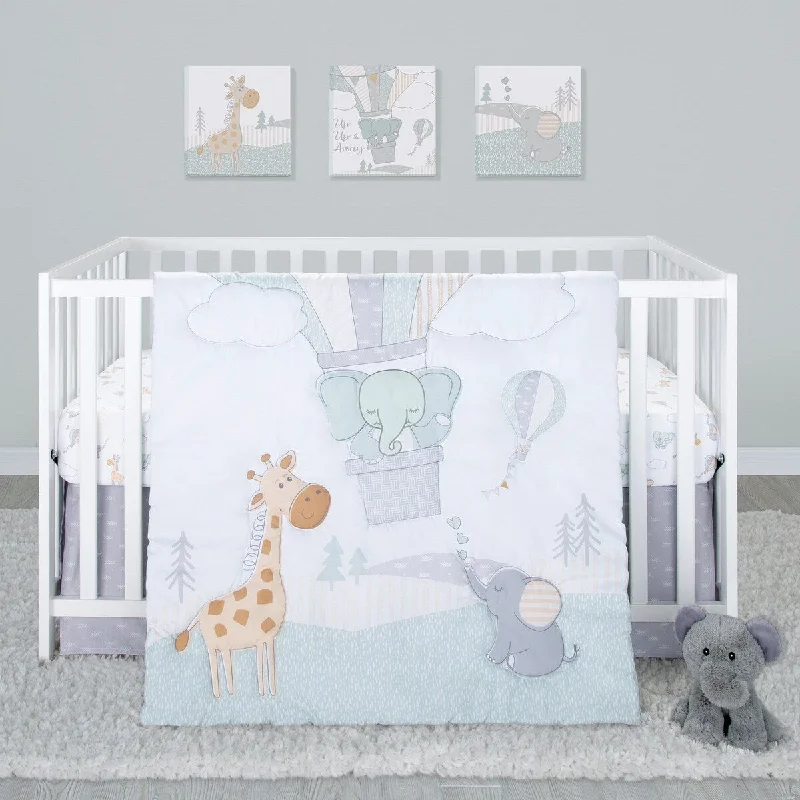 Up Up & Away 4 Piece Crib Bedding Set