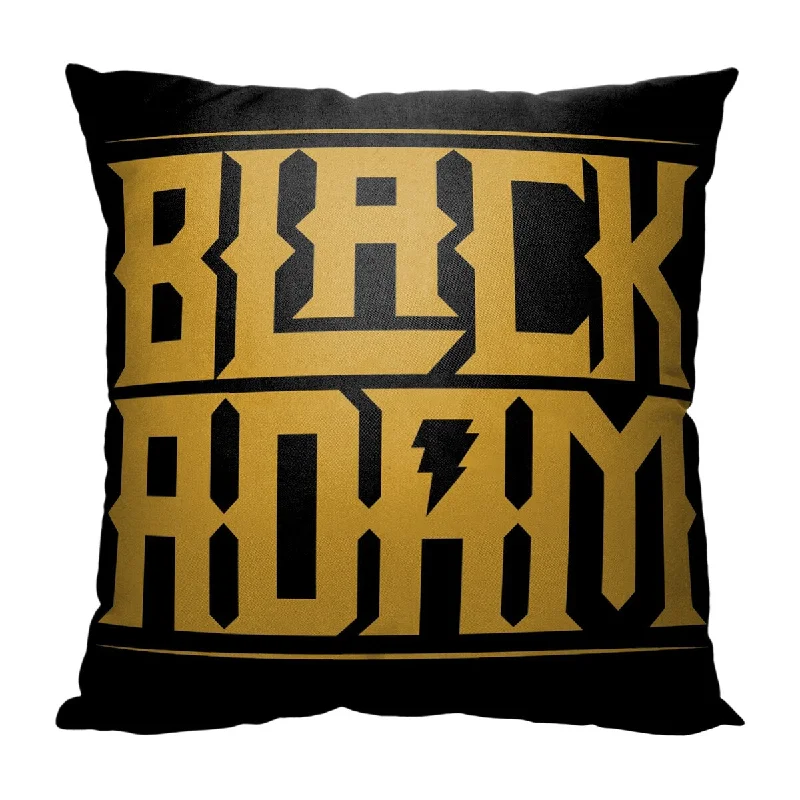 Warner Brothers Black Adam Gold Logo 18 Inch Throw Pillow