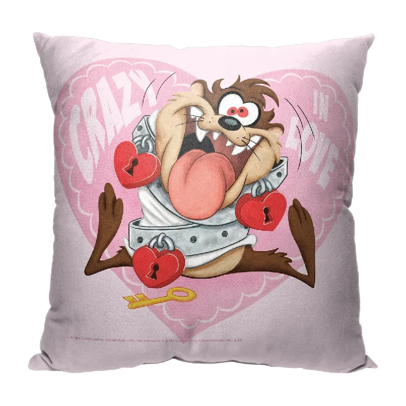 Warner Brothers Looney Tunes Crazy In Love 18 Inch Throw Pillow