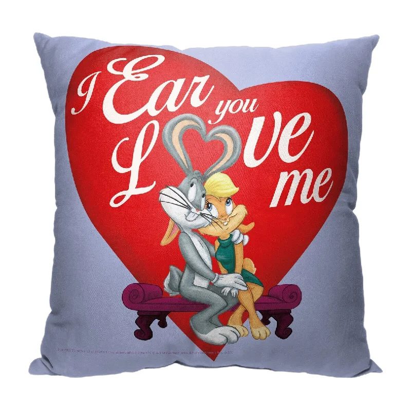 Warner Brothers Looney Tunes Ear Love 18 Inch Throw Pillow