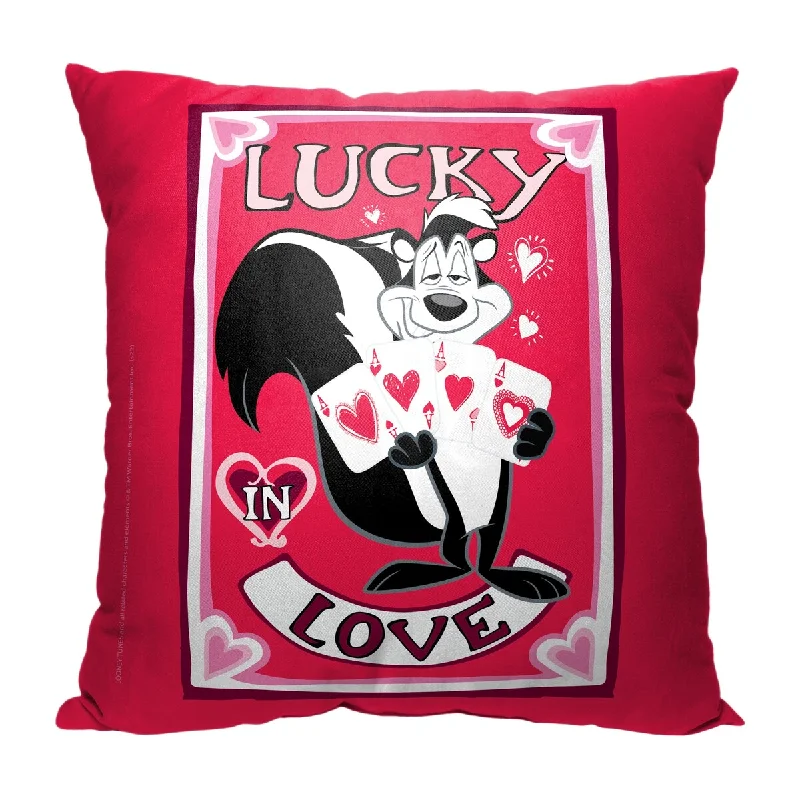 Warner Brothers Looney Tunes Lucky In Love 18 Inch Throw Pillow