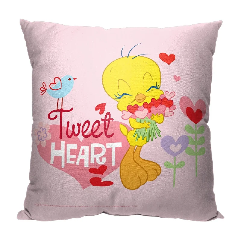 Warner Brothers Looney Tunes Tweet Heart 18 Inch Throw Pillow