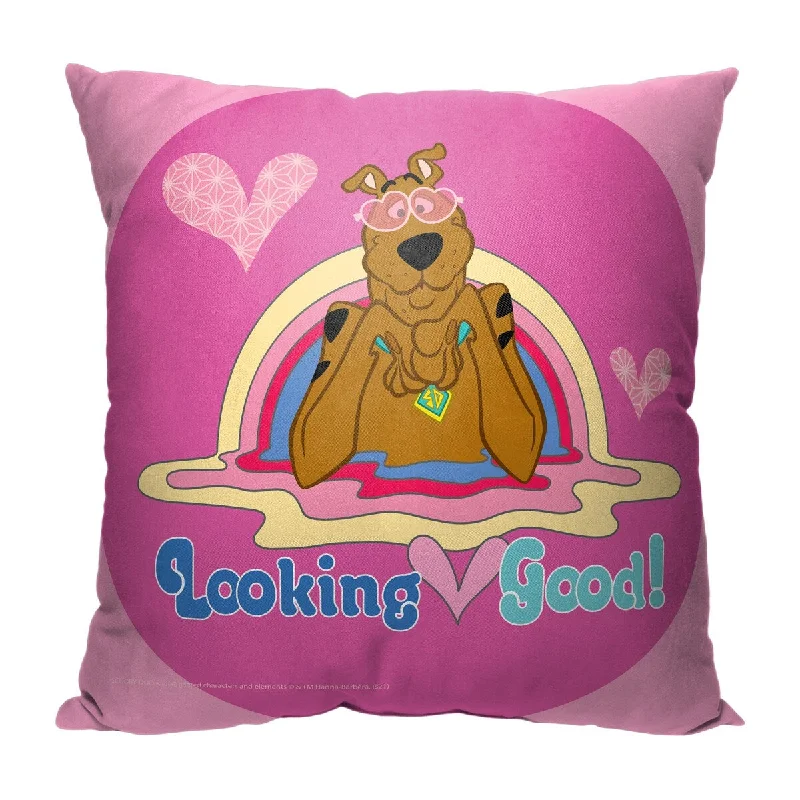 Warner Brothers Scooby Doo Looking Good Valentine 18 Inch Throw Pillow