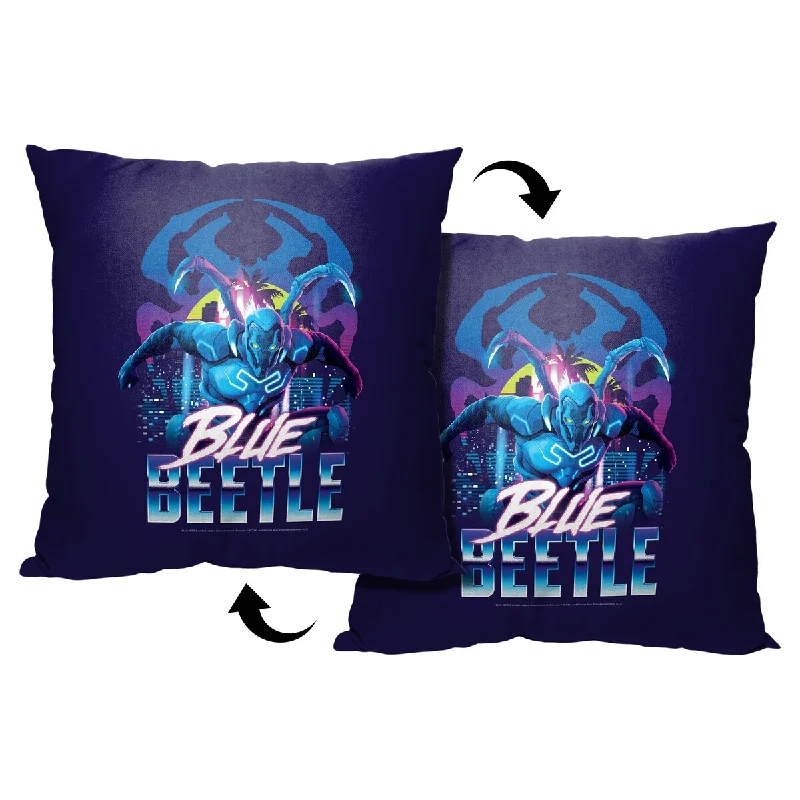 WB Blue Beetle Unpredictable Power Printed Throw Pillow