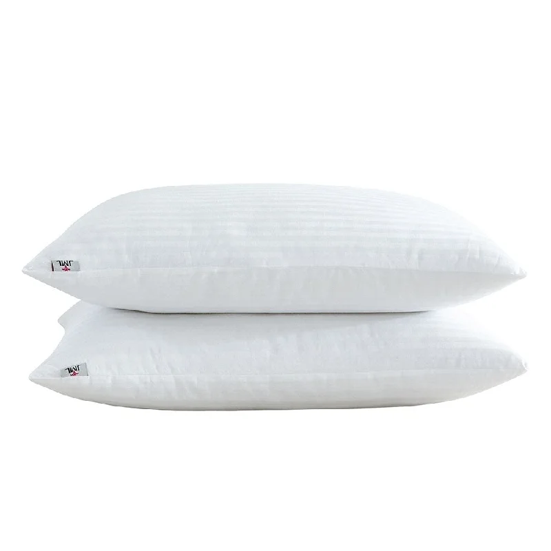 White Cotton Cover and Down Alternative Pillow (Set of 2)