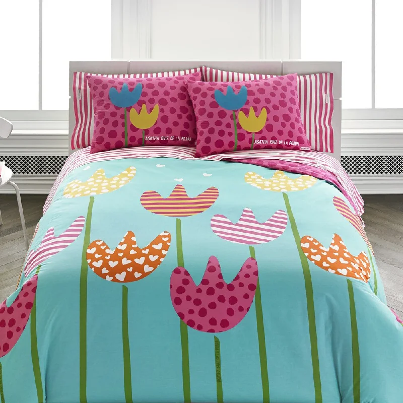 Agatha Ruiz De La Prada Cutie Tulips 3-piece Comforter Set