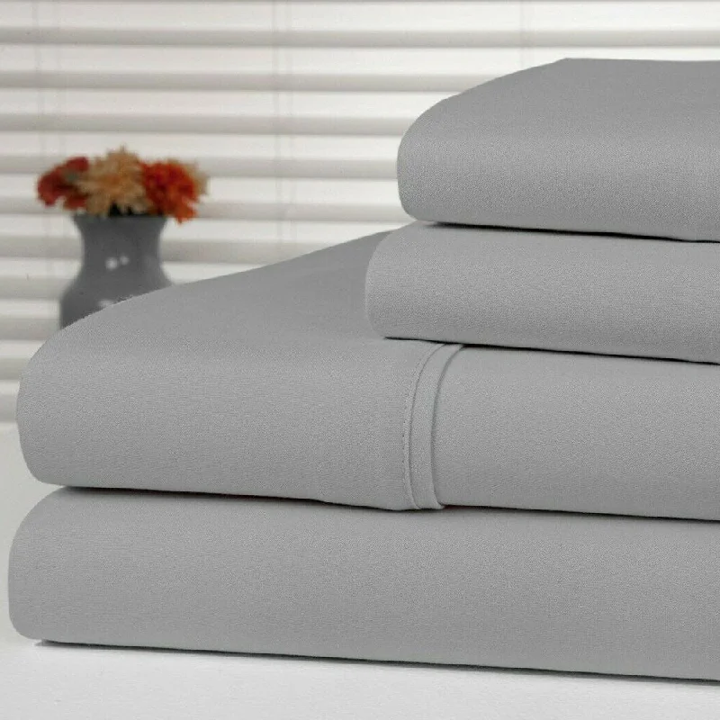 Anti-Microbial 4-Piece Sheet Set Full SIlver