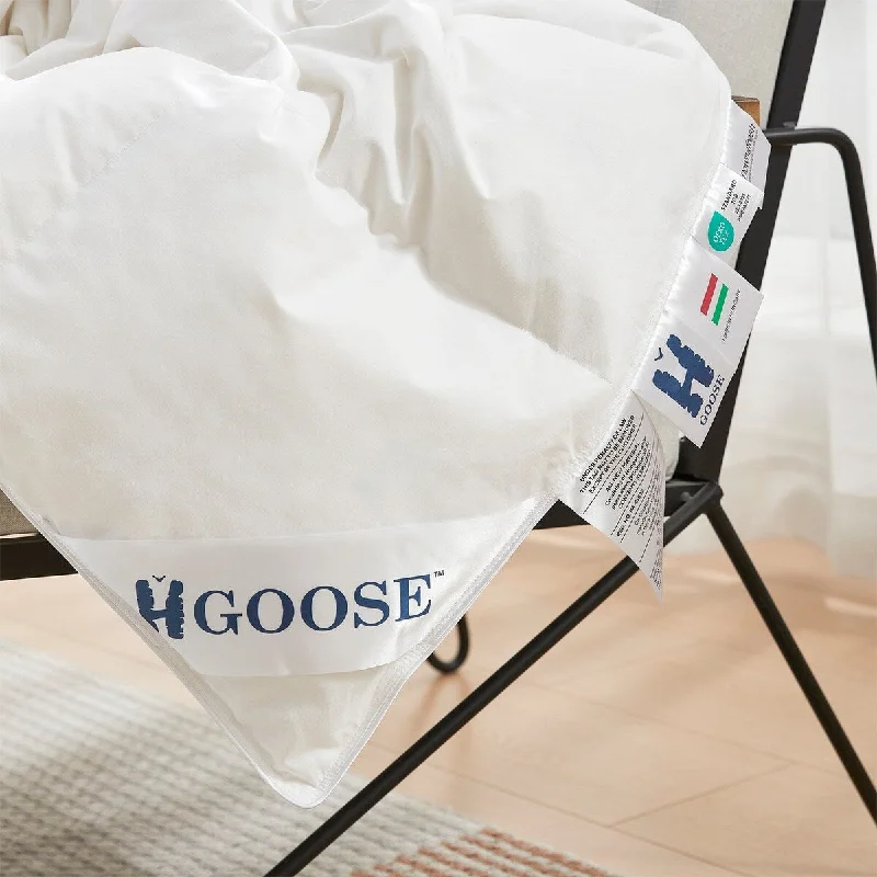 HGOOSE® - Hungarian White Goose Down and Feather Comforter - Oversized