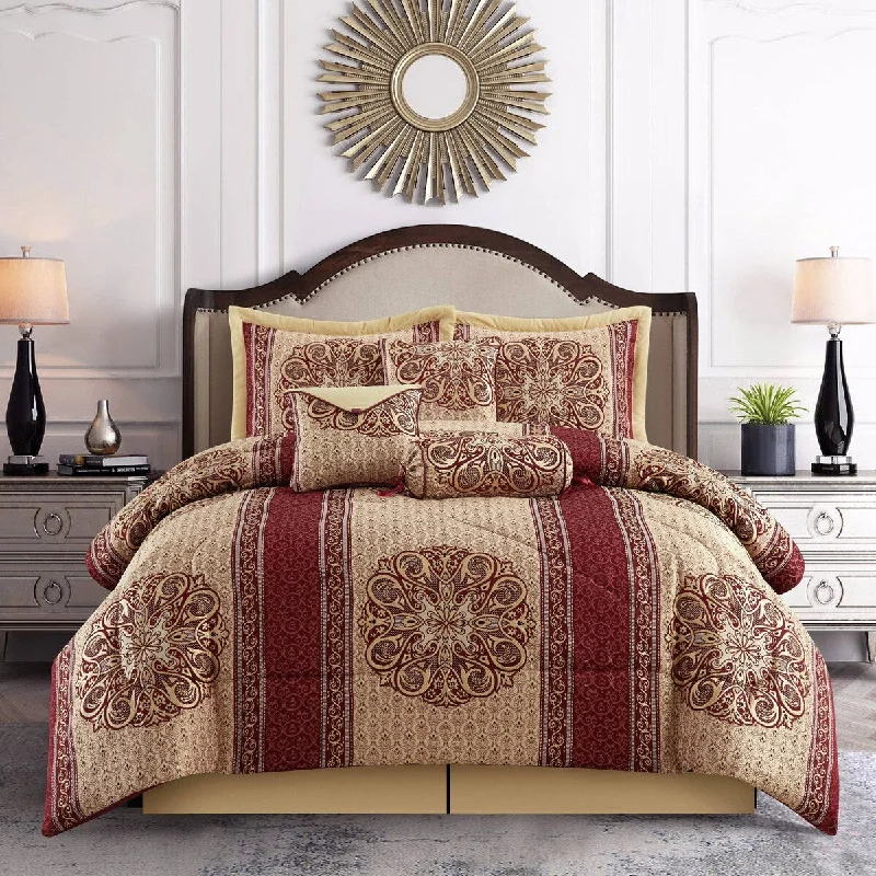 Nanshing Prince 7 Piece Elegant Medallion Comforter Set