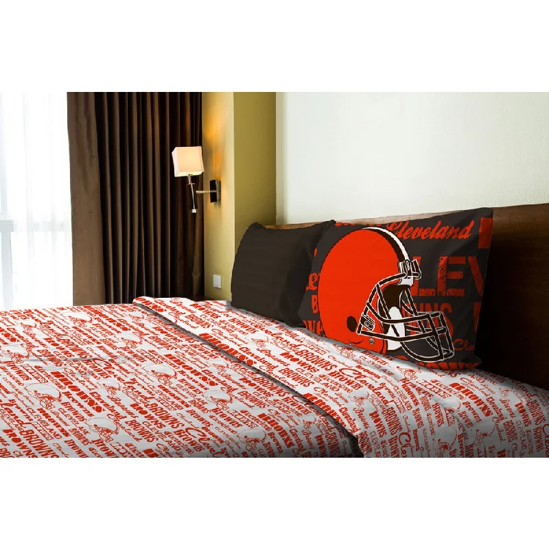 NFL 820 Browns Anthem Twin Sheet Set