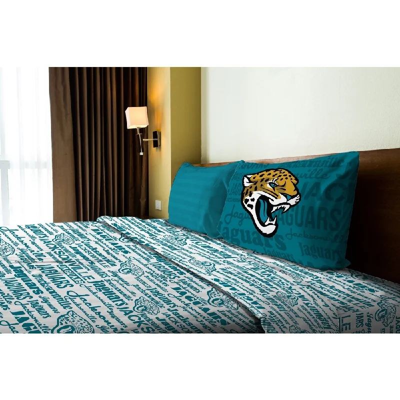 NFL 820 Jaguars Twin Sheet Set Anthem - Blue