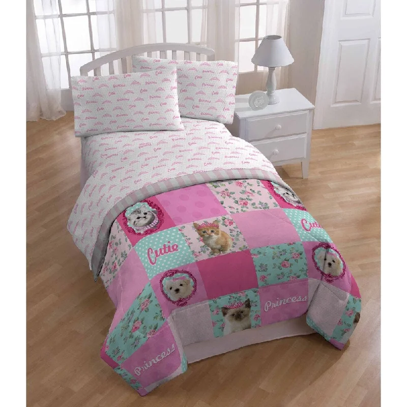 Princess Kitty Kitty Puppy Full Sheet Set